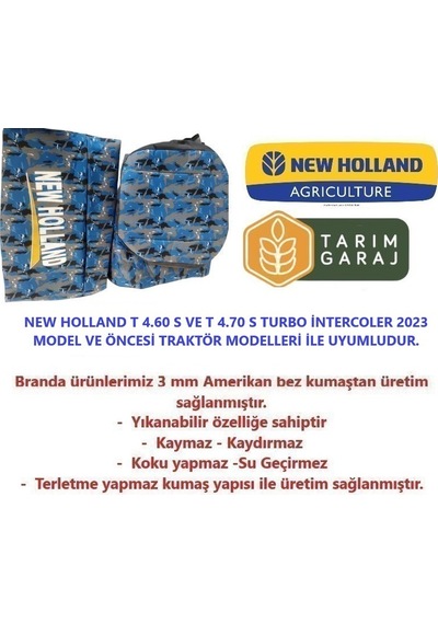 New Holland T4.60 S-t4.70 S Turbo İntercooler Traktör Kılıfı Branda-2023 Öncesi - Kaporta Kılıfı Ve Koltuk Kılıfı