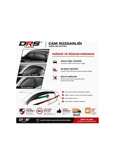 Sunplex Chery Uyumlu Tiggo 7/7 Pro 2020+ Style 4 Lü Set Kromlu Cam Rüzgarlığı Ön Ve Arka Parça