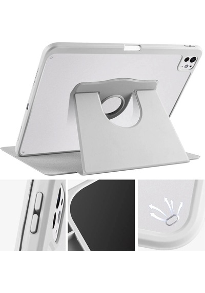 Apple Uyumlu iPad, Air 13 2024 Kılıf Redclick Termik Kalem Bölmeli Dönebilen Standlı Kılıf