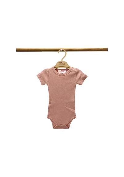 Tiffany Baby & Kids Tiffany Baby Organik Theme Kısa Kol Çıtçıtlı Body 89008 Pembe