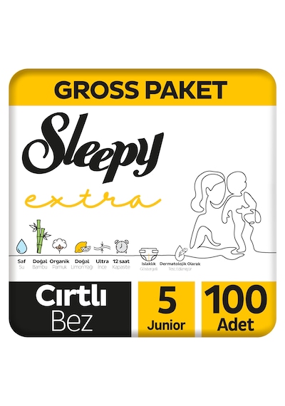 Sleepy Extra Günlük Aktivite Gross Paket Bebek Bezi 5 Numara Junior 100 Adet