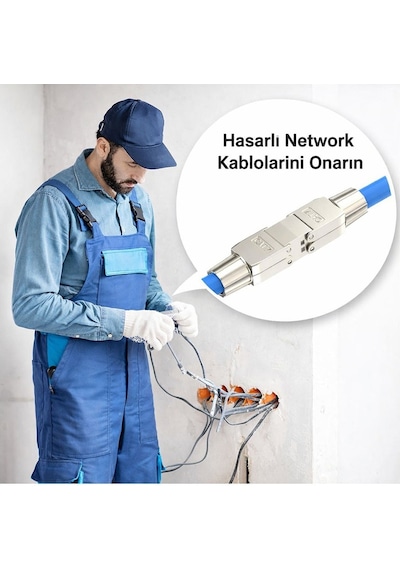 Cat7 Cat6 Cat6a Rj45 Kablo Birleştirici Ağ Kablosu Uzatma Aparatı