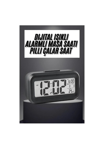 Masaüstü Saat Takvim Termometre Beyaz Siyah Bx40 Diğer