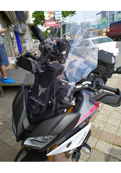 18-20 Yamaha Tracer 900 / GT Uzun Ön Cam Zeus Açık Füme 54cm 4mm Acik Füme