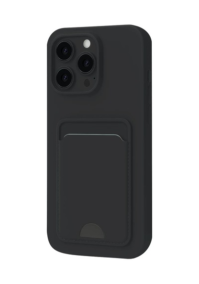 Apple İphone 16 Pro Uyumlu Kılıf Kelvin Kartvizitli Silikon - Siyah