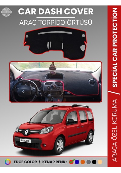 Renault Kangoo 2009-2019 Torpido Örtüsü Ön Göğüs Koruma Torpido Koruma Araca Özel Tam Uyum Kaymaz - 579 Stiloto