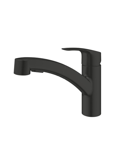 Grohe 303052431 Eurosmart Tek Kumandalı Spiralli Eviye Bataryası Siyah