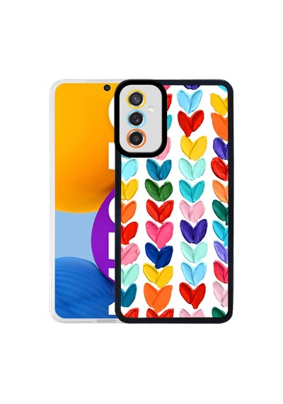 Zore Samsung Galaxy Uyumlu M52 Kılıf Omsy M-fit Desenli Kapak - Heart No6