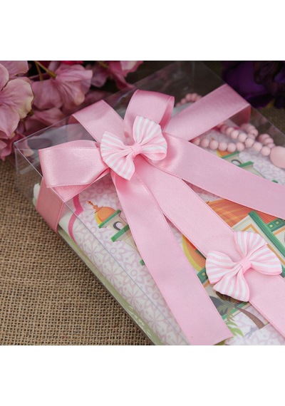 Çocuk Seccadesi Pembe 45x82 Cm Aksa Pembe & Kokulu Tesbih Bebek Pembesi & Ayşe Namaz Kılıyor Puzzle Çok Renkli