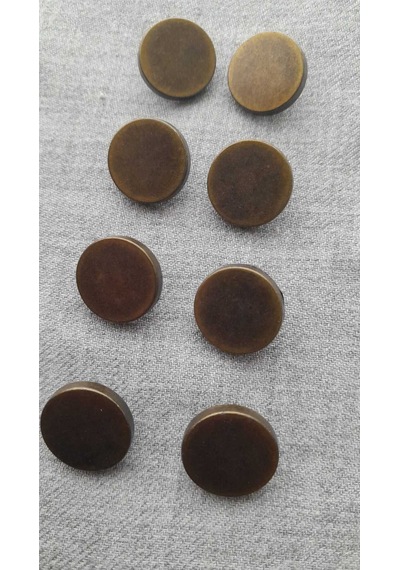 Antık Sarı Metal Düğme 16 Mm 8 Adet