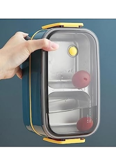 Ml Iki Kat Üç Bölme Paslanmaz Çelik Lunch Box Yeni Nesil Sefer Tası - Kaşıkçatallı -1400462 Diğer
