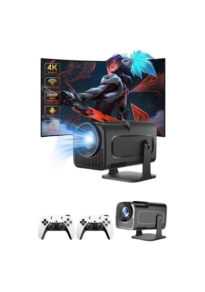 4k Android Smart Wi-fi Çift Kollu Projeksiyon Game Box Kumandalı Taşınabilir Yeni Nesil Diğer