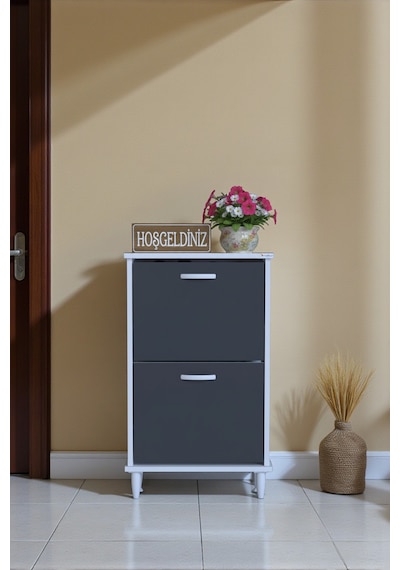 Eliusta Kalvo 52 Cm Genişlikte Antrasit Renk Ayakkabılık 52x86x26 Cm Ayaklı Ayakkabılık Antrasit Eliusta Kalvo 52 Cm Genişlikte Antrasit Renk Ayakkabılık 52x86x26 Cm Ayaklı Ayakkabılık Antrasit
