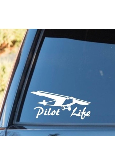 Pilot Hayat Uçak Çıkartma Araba Leptop Sticker Yapıştırma