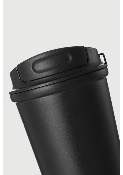 Stevig 4 Work Flip Open Coffee Mug Çelik Termos 400 Ml Black St-250 Siyah