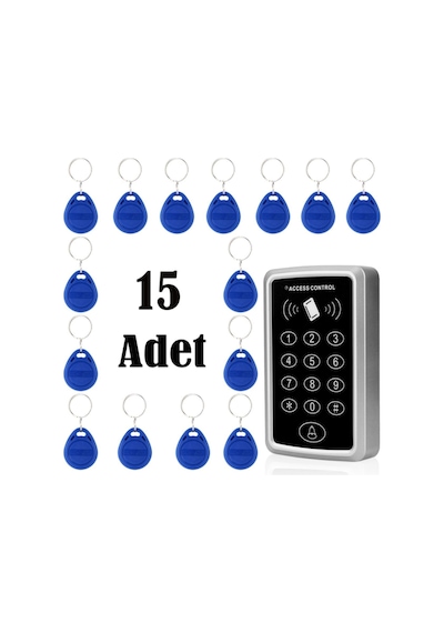 Sonex Rfid Şifreli Kapı Kilidi 15 Adet Proximity Anahtarlık Gösterge