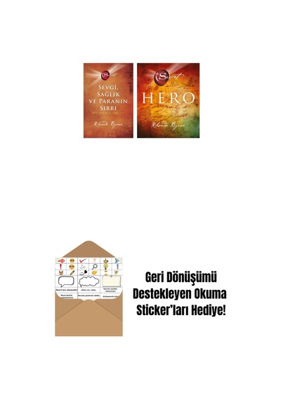 The Secret - Sevgi Sağlık Ve Paranın Sırrı Ciltli + The Secret - Hero Ciltli + Okuma Sticker'ları