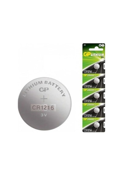 GP CR1216 3V Lityum Kartela Düğme Pil 5'li