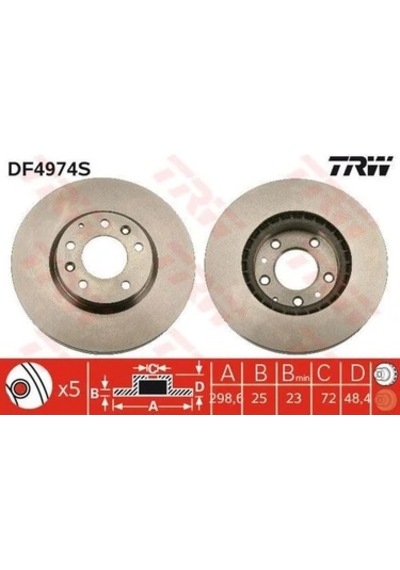 Fren Diski Ön Mazda 6 07&gt 13 Havalı 299mm