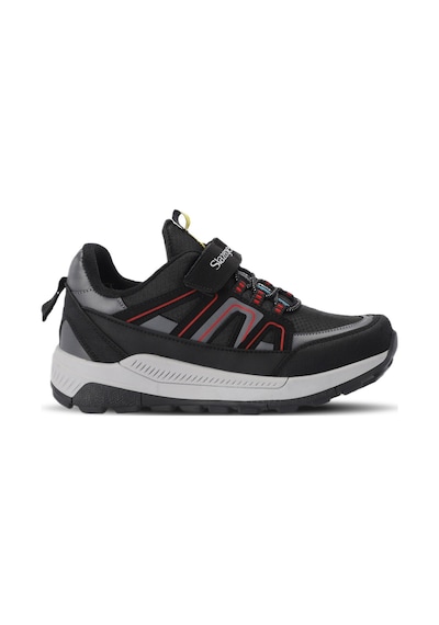 Slazenger KROSS KTN Çocuk Cırt Cırtlı Siyah / Kırmızı Günlük Spor Ayakkabısı