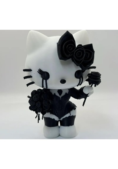 Gothic Hello Kitty 3d Figür