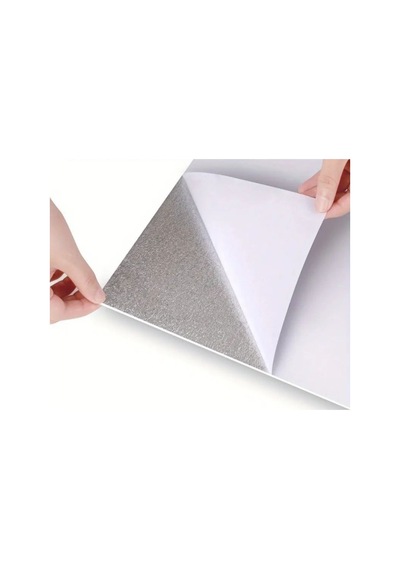 6 Adet Yapışkanlı Beyaz Mermer Desenli Sticker Dekoratif Duvar Ve Mobilya Kaplama 30x30 Cm