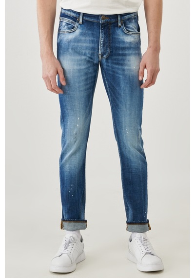 Lee Luke Slim Fit Düşük Bel Denim Esnek Jean Kot Pantolon Mavi