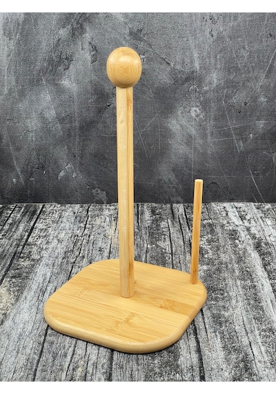 Bambu Kağıt Havluluk Düzenleyici Banyo Peçetelik Bej