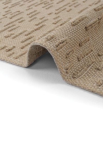 Cool Halı Rustika Bej Jüt Kilim Halı Hasır Doku Bohem Dekoratif Kabartmalı Kaymaz Jüt Mutfak Kilimi Bej 2