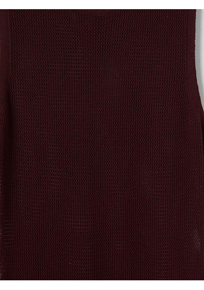 Lcw Dream Bordo Fileli Dantelli Plaj Elbisesi