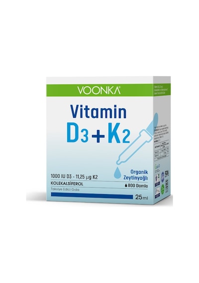 Voonka Vitamin D3+k2 25ml Damla