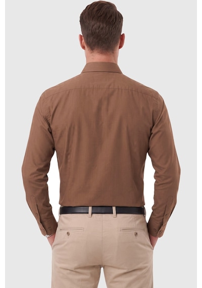 Deepsea Erkek Slim Fit Pamuk Saten Kahve Gömlek Kolay Ütülenebilir, Büyük Beden Seçenekli 2209615 Deepsea Erkek Slim Fit Pamuk Saten Kahve Gömlek Kolay Ütülenebilir, Büyük Beden Seçenekli 2209615