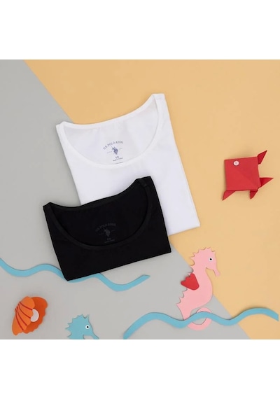 U.S. Polo Assn. U.s. Polo Kız Çocuk Basic Kalın Askılı Atlet 1674 Siyah Siyah