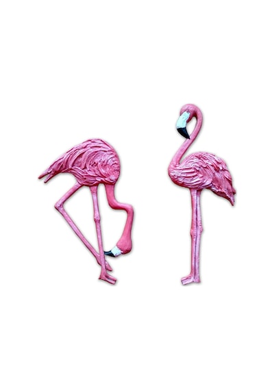 Ikili Pembe Flamingo Duvar Süsü Ev Duvar Biblo Aksesuar