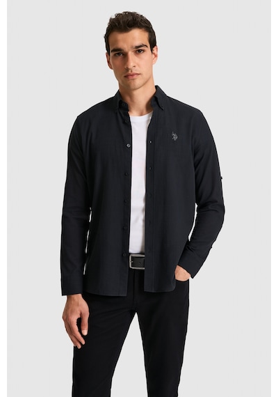 U.s. Polo Assn. Erkek Siyah Gömlek Basic 50324660-vr046