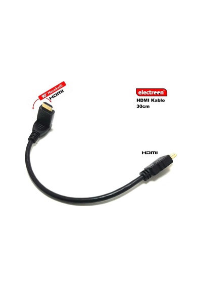 Electroon 30Cm Hdmi Kablo 90Derece Hareketli