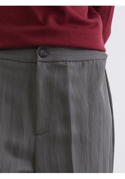 Lcw Vision Antrasit Dar Fit Geniş Paça Kadın Pantolon