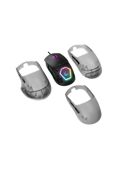 Rampage Hyalo M1 Siyah Değiştirilebilir 3 Kapaklı Rgb 12000 Dpı Gaming Oyuncu Mouse Rampage Hyalo M1