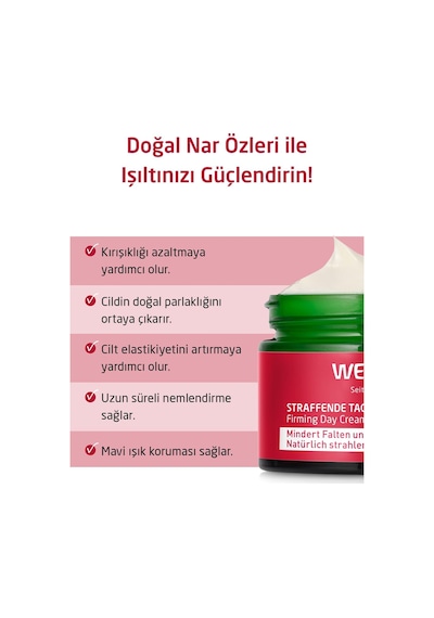 Weleda Pomegranate & Maca Peptides Organik Nar Özlü Sıkılaştırıcı Gündüz Bakım Kremi 40ml