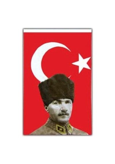 Mustafa Kemal Atatürklü Bayrak - Atalı Türk Bayrağı 50x75cm,nocolor-4fad55d8 Diğer