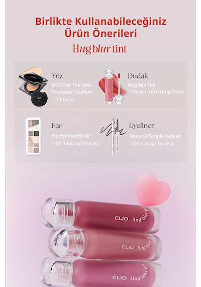 Hafif Ve Köpüksü Dokusuyla Pürüzsüz Görünüm Sunan Tint Clıo Hug Blur Tint 002 Coral Pairing 16502867