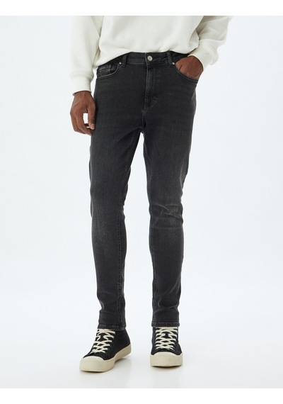 Koton Skinny Fit Kot Pantolon - Michael Jean Siyah 5wam40056nd Siyah