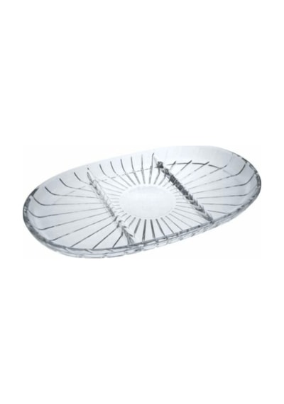 Paşabahçe 54903 Elegant Bölmeli Tabak 16x28cm Şeffaf