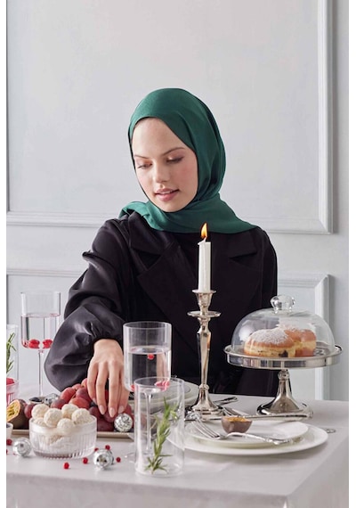 Gesshop Kadın Abiye Janjan Şal Zümrüt Yeşili