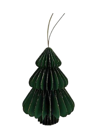 Karaca Home New Year Yılbaşı Çam Ağacı Şekilli 3 Adet Ağaç Süsü 9,5x15 Cm