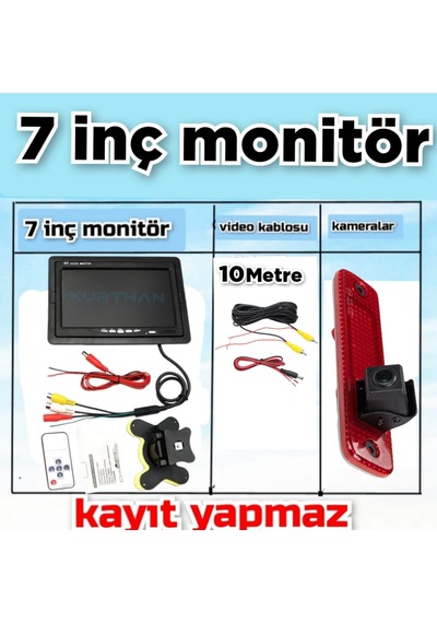 Transit 2016-2013 Uyumlu Park Kamerası Ve 7 İnç Ips Monitör 12 V