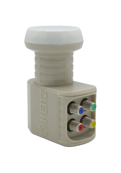 Herz Hr-904 Digital Ku-band Quad 4'lü Lnb Universal - Altın Uçlu 0.1db Chip