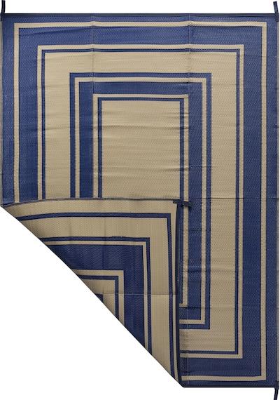 Savana Xl Plaj Kamp Karavan Piknik Bahçe Halısı Balkon Teras Hasır Mat Savan Halı 240x330 Bej - Lacivert