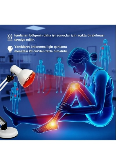 150w Kızılötesi İnfrared Isıtıcılı Fizik Tedavi Lambası Kırmızı Işık E27 Kalın Duy