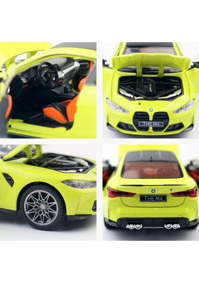 1:23 M4 G82 M4 Supercar Alaşım Diecasts Ses Ve Işık Yeşil